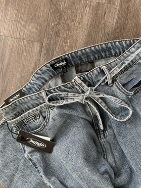 Buffalo David Bitton Light Blue Tie-Waist Relaxed Jeans